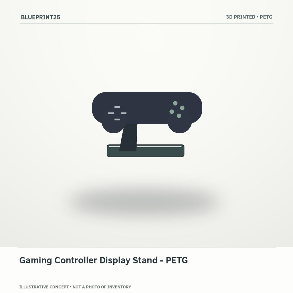 Gaming Controller Display Stand - PETG illustrative concept, main view; not a photo of finished inventory.